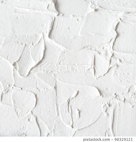 Square light wallpaper background, textured putty, plaster. Blank space for design. 98329121