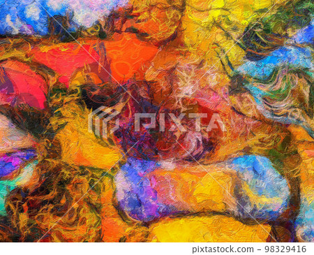 Colorful Abstract Painting Colorful Abstract Painting 98329416