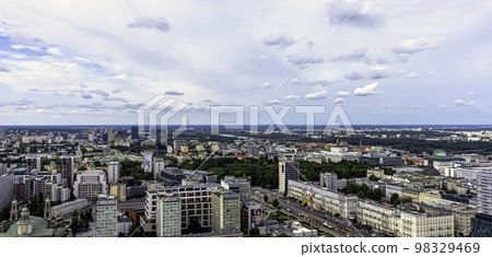 Panoramic view of Warsaw, Masovia, Poland Panoramic view of Warsaw, Masovia, Poland 98329469