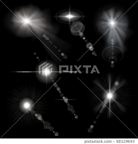 Transparent monochrome lens flares 98329693