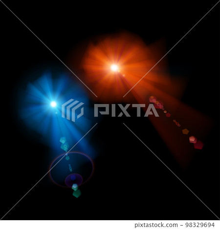 Two stars with lens flares 98329694