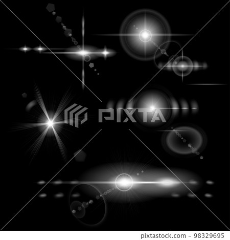 Transparent monochrome lens flares 98329695