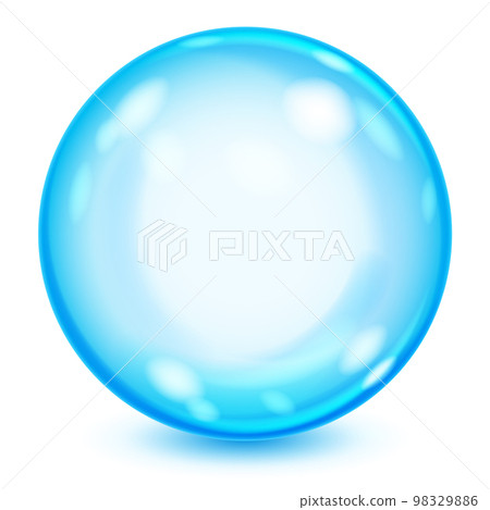 Big blue opaque glass sphere 98329886