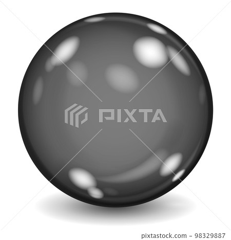 Big black opaque glass sphere Big black opaque glass sphere 98329887