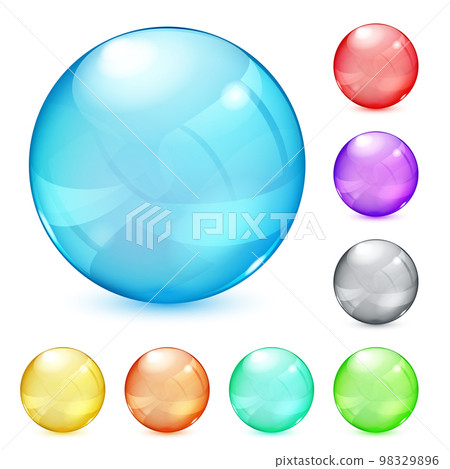 Multicolored opaque glass spheres 98329896