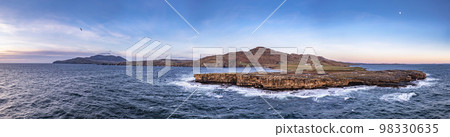Muckross Head peninsula during sunset - about 10 km west of Killybegs village in county Donegal on the west coast of Ireland 98330635