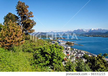 Top view of Alesund city in Norway Top view of Alesund city in Norway 98331215