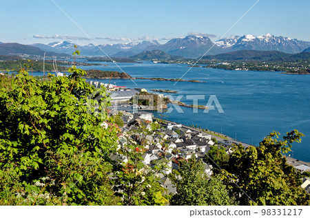 Top view of Alesund city in Norway Top view of Alesund city in Norway 98331217