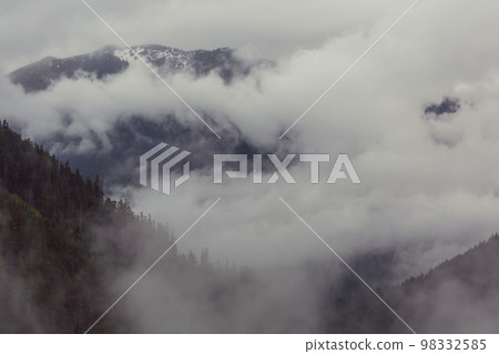 Fog in mountains Fog in mountains 98332585