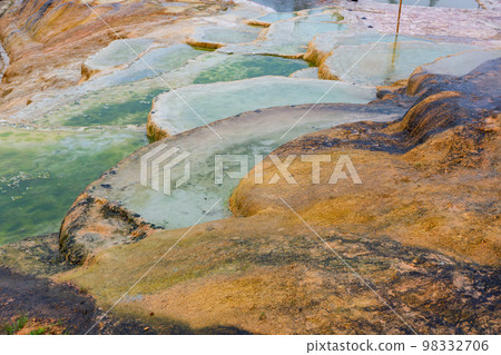 Red springs near Pamukkale in Turkey. 98332706