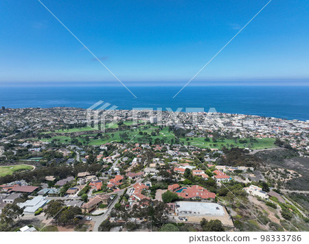 Aerial view of over La Jolla Hills, San Diego, California, USA Aerial view of over La Jolla Hills, San Diego, California, USA 98333786