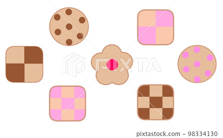 Set of cookie illustrations Set of cookie illustrations 98334130