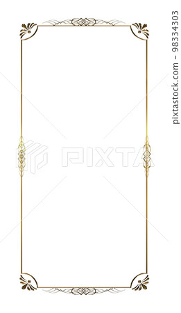 Certificate of award, golden metallic oriental pattern, arabesque pattern, ornamental ruled vintage rectangular frame Certificate of award, golden metallic oriental pattern, arabesque pattern, ornamental ruled vintage rectangular frame 98334303
