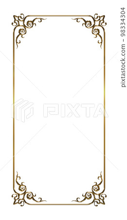 Certificate of award, golden metallic oriental pattern, arabesque pattern, ornamental ruled vintage rectangular frame Certificate of award, golden metallic oriental pattern, arabesque pattern, ornamental ruled vintage rectangular frame 98334304