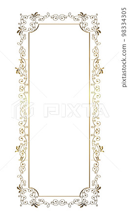 Certificate of award, golden metallic oriental pattern, arabesque pattern, ornamental ruled vintage rectangular frame Certificate of award, golden metallic oriental pattern, arabesque pattern, ornamental ruled vintage rectangular frame 98334305