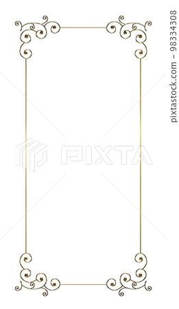 Certificate of award, golden metallic oriental pattern, arabesque pattern, ornamental ruled vintage rectangular frame Certificate of award, golden metallic oriental pattern, arabesque pattern, ornamental ruled vintage rectangular frame 98334308