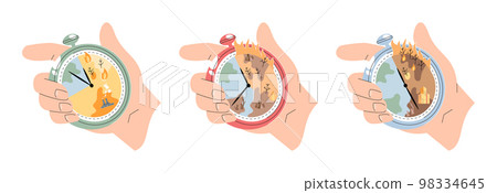 Climate change concept. Global warming metaphor. Temperature rising animal extinction. Environment Day Climate change concept. Global warming metaphor. Temperature rising animal extinction. Environment Day 98334645