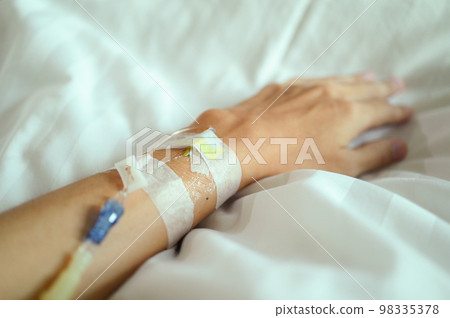intravenous fluid for treat patient in the hospital 98335378