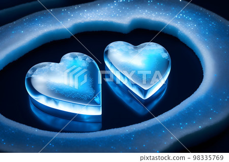 heart made of glass and ice 98335769