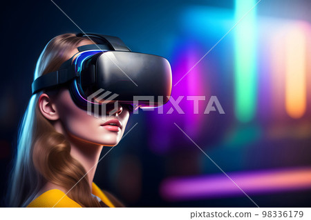 有VR護目鏡的女性 98336179