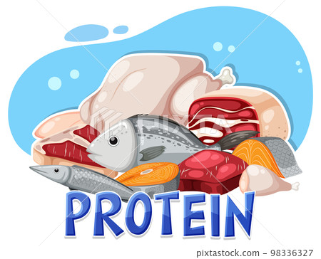Variety of protein foods 98336327