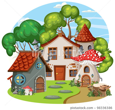 Fairytale house in cartoon style Fairytale house in cartoon style 98336386