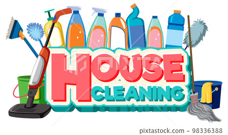 House Cleaning text banner 98336388