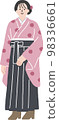 穿著袴的女人的插圖 98336661