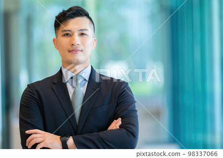 Male, business, businessman, Japanese, suit, formal, CEO, young president, office, male employee 98337066