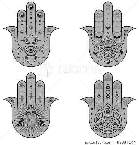 Hamsa protection symbol design 98337144