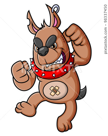 The angry dog ready to fight of illustration 98337450
