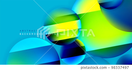 Circles with glossy surface and light and shadow effects abstract background. Template for covers, templates, flyers, placards, brochures, banners Circles with glossy surface and light and shadow effects abstract background. Template for covers, templates, flyers, placards, brochures, banners 98337497