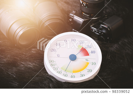 analog Thermometer and Hygrometer and photography equipment 98339052