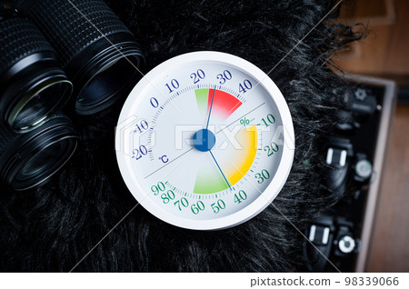 analog Thermometer and Hygrometer and photography equipment 98339066