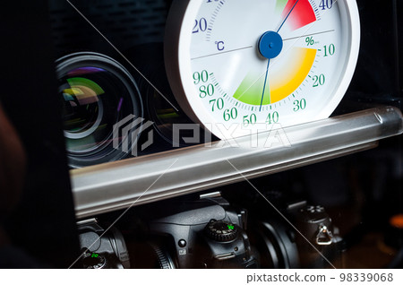 analog Thermometer and Hygrometer and photography equipment 98339068