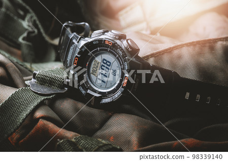 black digital watch 98339140