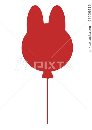 Illustration material of a rabbit-shaped balloon Illustration material of a rabbit-shaped balloon 98339416