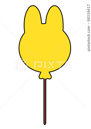Illustration material of a rabbit-shaped balloon 98339417
