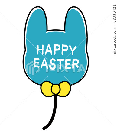 HAPPY EASTER兔形氣球插畫素材 HAPPY EASTER兔形氣球插畫素材 98339421