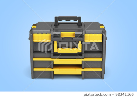 professionsl big tools case 3d render on blue background professionsl big tools case 3d render on blue background 98341166