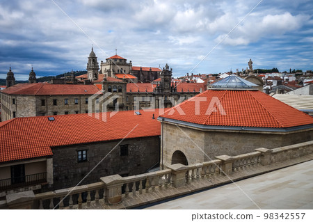 Santiago de Compostela view from the Cathedral, Galicia, Spain 98342557