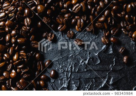 Coffee beans black design board Coffee beans black design board 98343984