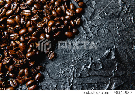Coffee beans black design board Coffee beans black design board 98343989