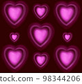 Heart pattern background 98344206