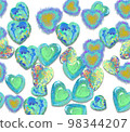 Heart pattern background 98344207