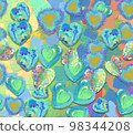 Heart pattern background 98344208