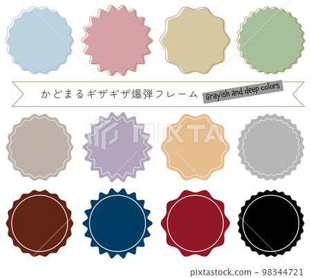 圓角 Jagged Bomb Speech bubble Frame/Dark/Dark color 98344721
