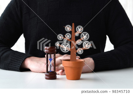 Investor man and money tree Investor man and money tree 98345710