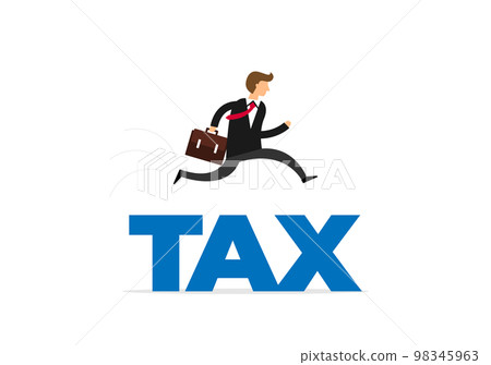Business jumping from spring. Concept business vector illustration, Flat cartoon design 98345963