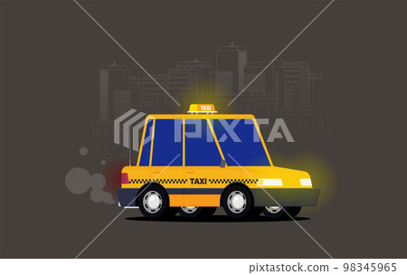 Taxi graphic design in flat style Taxi graphic design in flat style 98345965